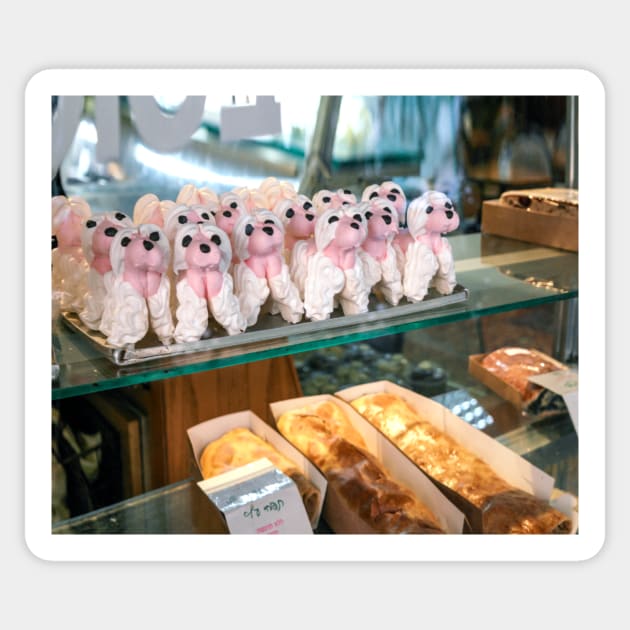 Israel, Haifa. Poodles in a Bakery Sticker by UltraQuirky